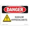 Signmission Safety Sign, OSHA Danger, 5" Height, 7" Width, Sodium Hypochlorite, Landscape OS-DS-D-57-L-2042 - alternate 1
